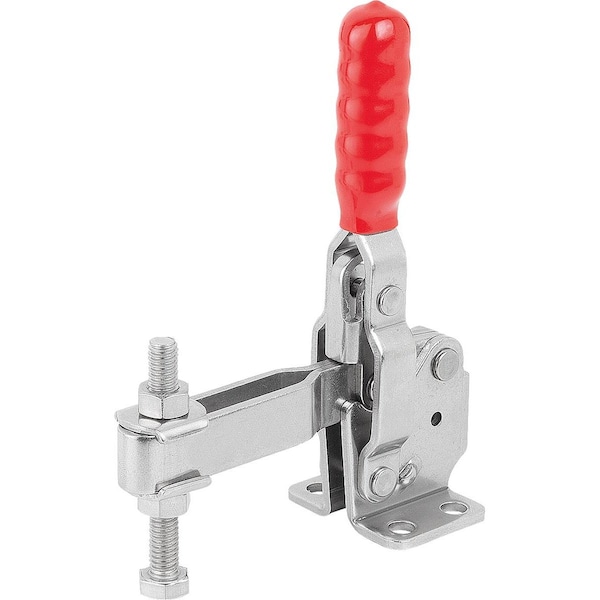 Toggle Clamp Vertical Std, Horizontal Foot F2=2400, Adjustable Clamping Spind M08X60, Stainless